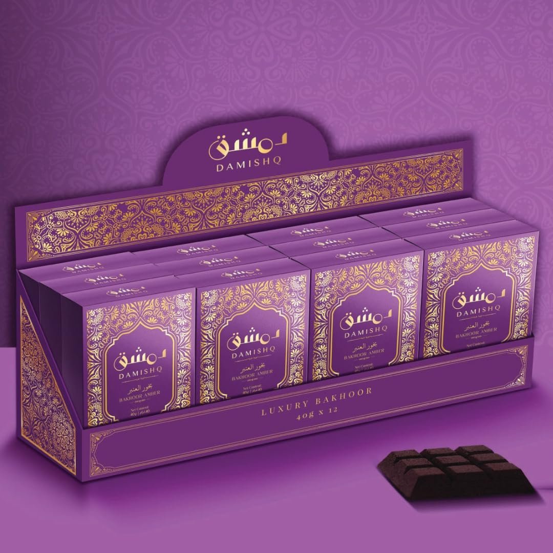Damishq Al Amber Premium Oud Bakhoor Arabic Incense 40g - 9 Pieces