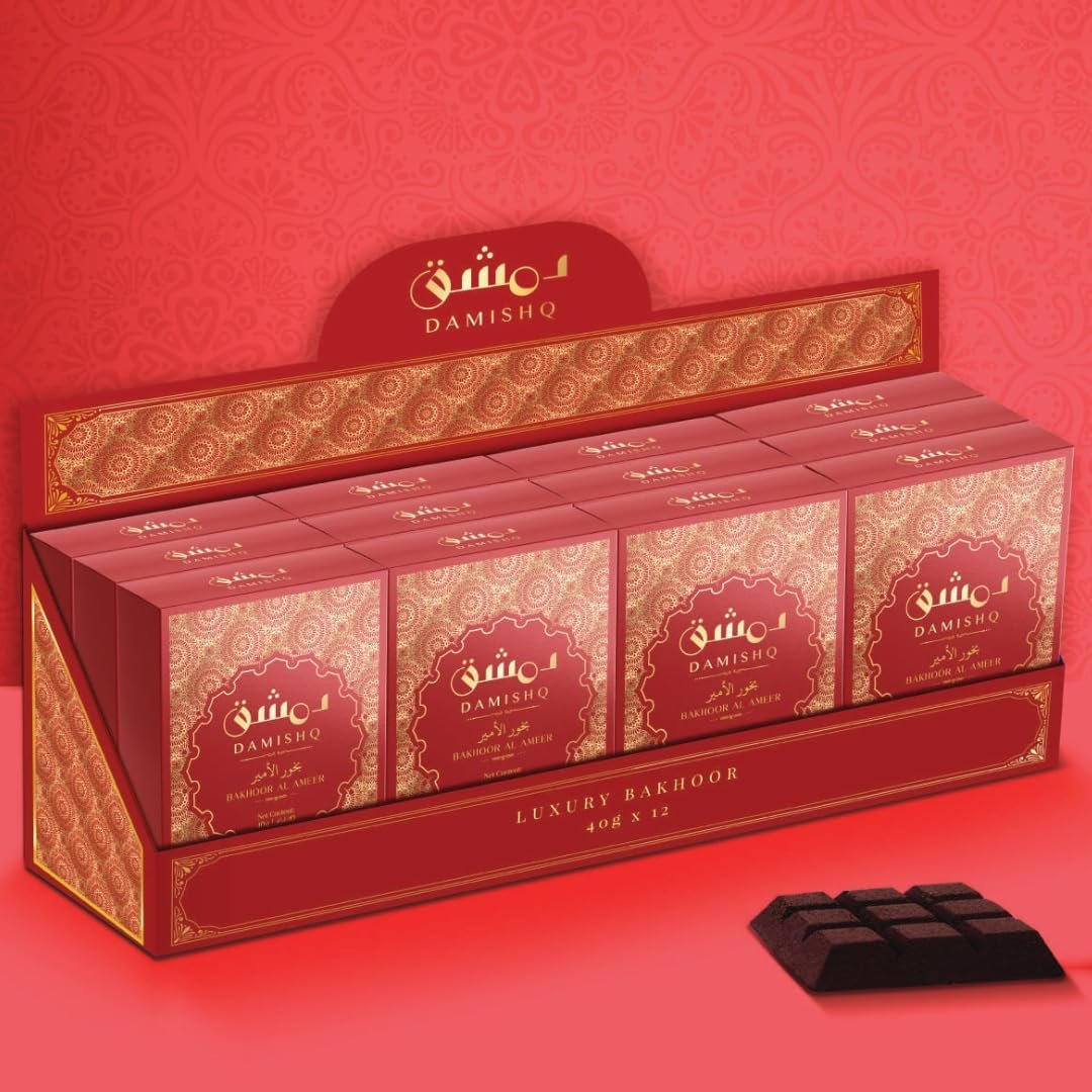 Damishq Al Ameer Oud Bakhoor - Premium Arabic Incense 40g- 9 Pieces