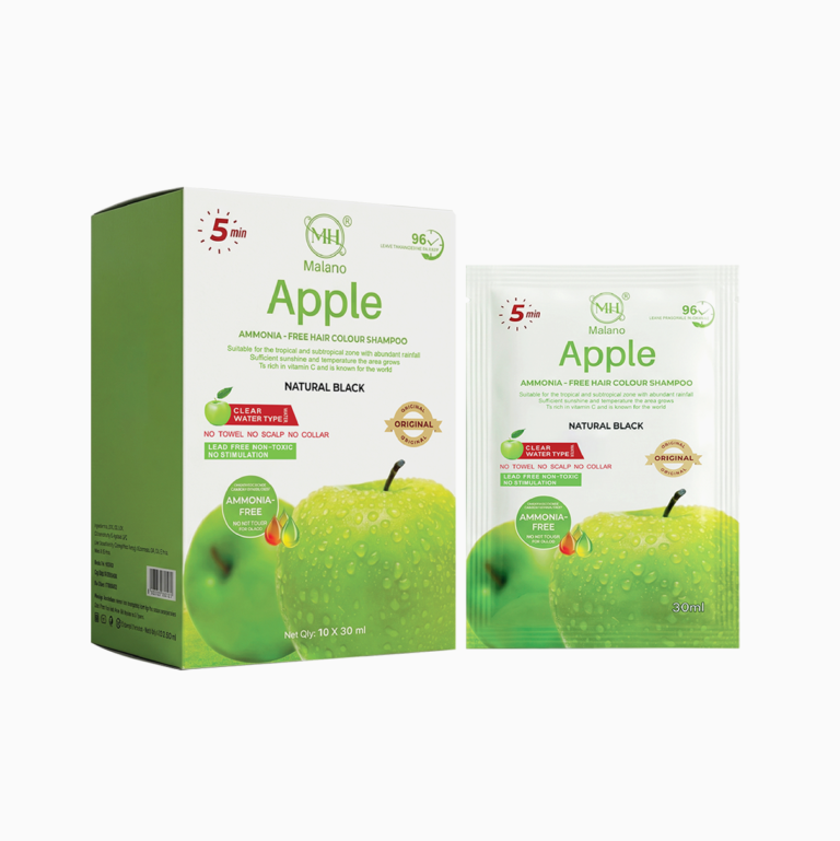 MH Malano | Apple Hair Colour Shampoo | Natural Black | 10x30ml