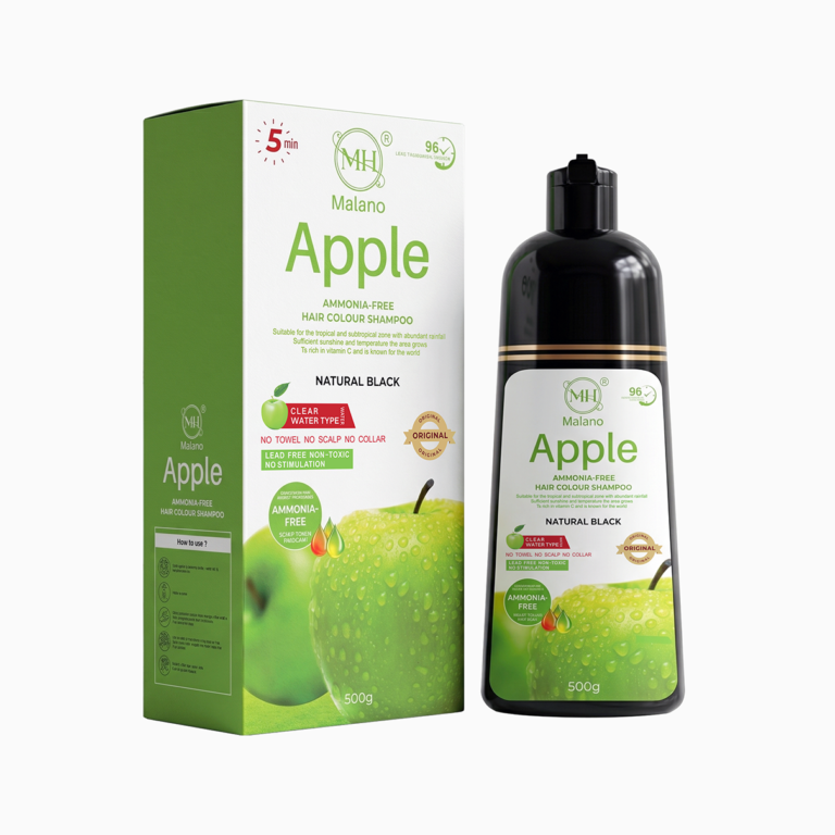 MH Malano | Apple Hair Colour Shampoo | Natural Black | 500g