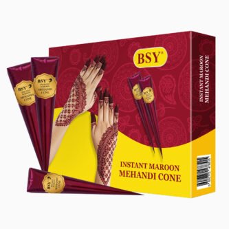 BSY | Instant Maroon Mehandi Cone | 12x28g