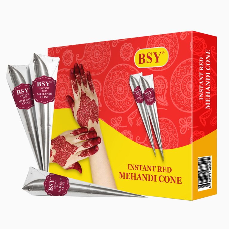 BSY | Instant Red Mehandi Cone | 12x28g
