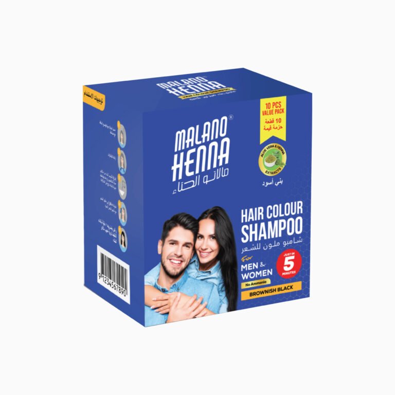 Malano | Henna Hair Colour Shampoo | Brownish Black | 10x15ml